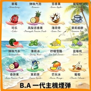 B.A一代電子煙煙彈｜多種水果冰感口味，專用替換式煙彈